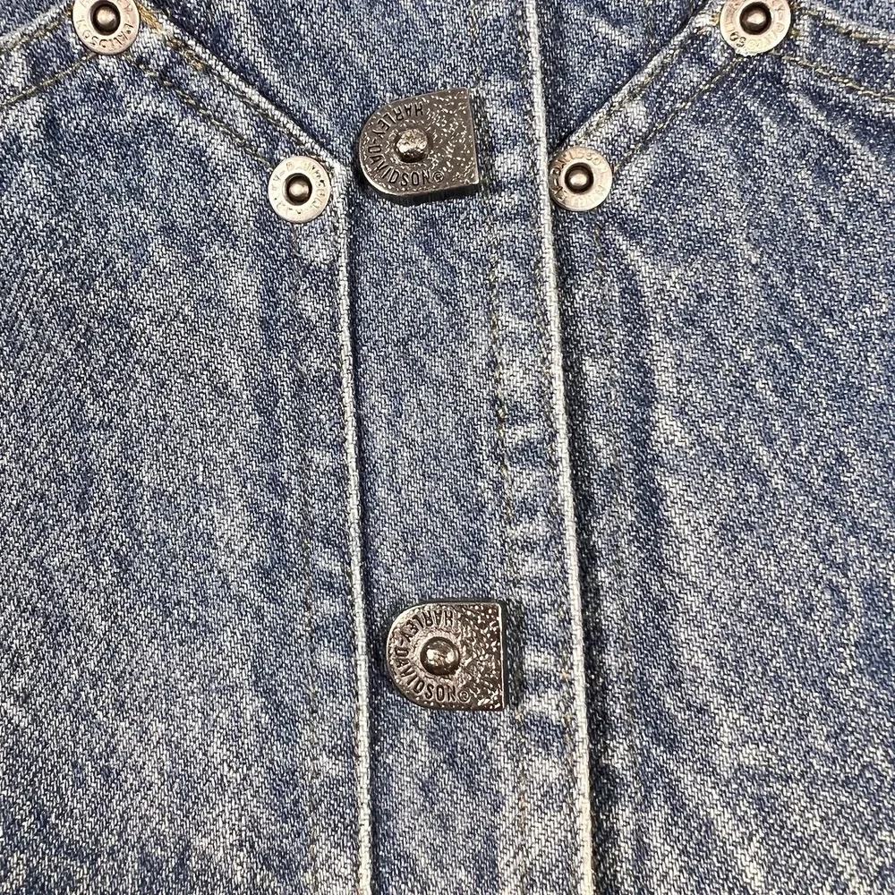Harley‎ Davidson Womens Blue Denim Vest X-Small New Snap Closure